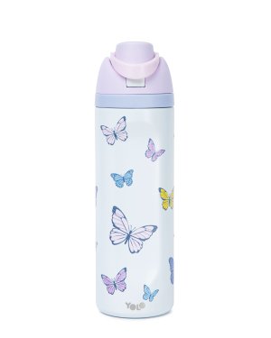 ΜΕΤΑΛΛΙΚΟ ΘΕΡΜΟΣ 2 σε 1 (700ML) – Butterflies